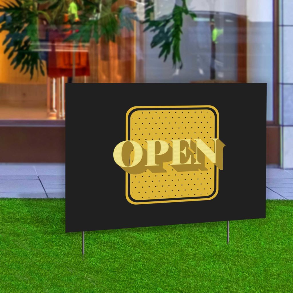 Open Yard Sign