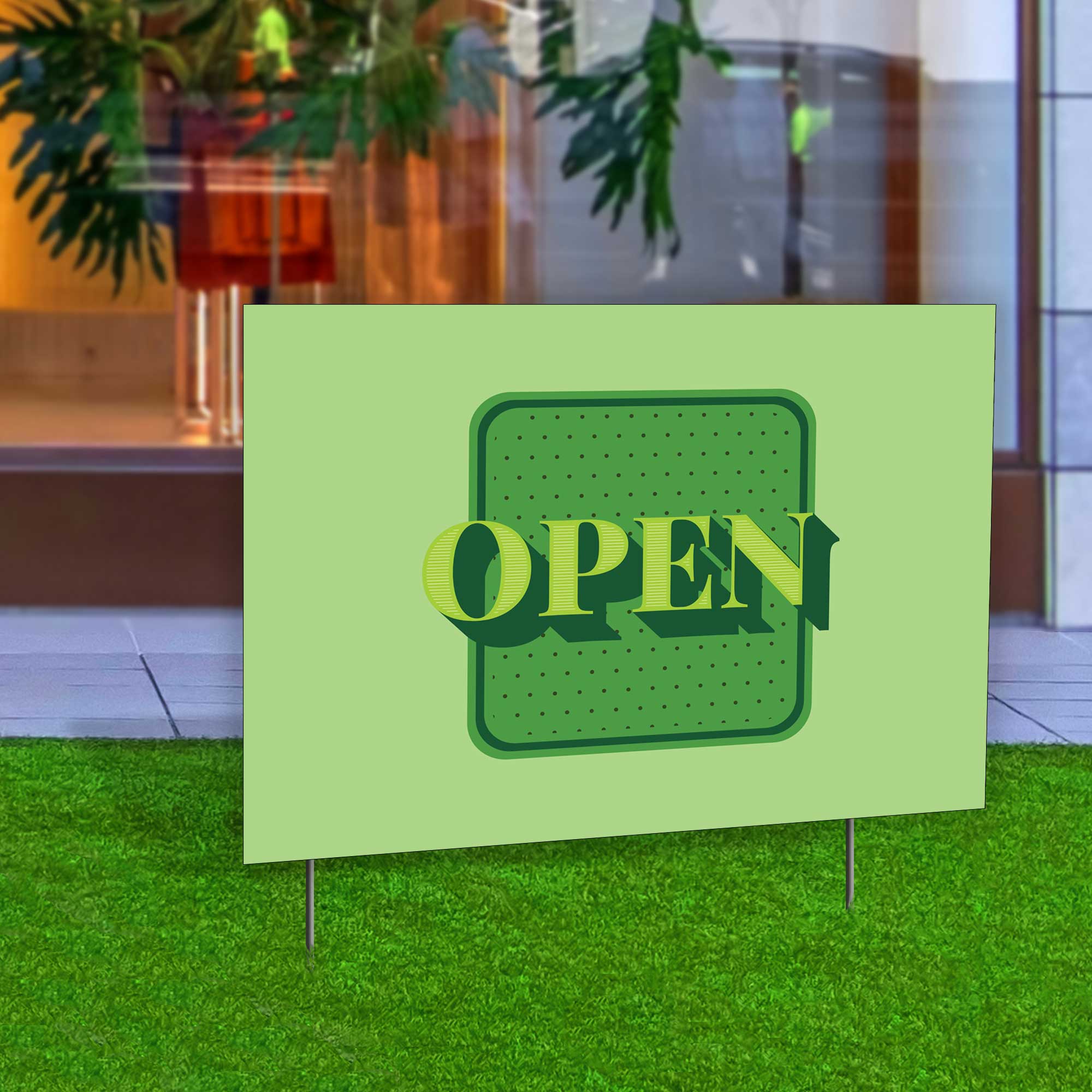 Open Yard Sign