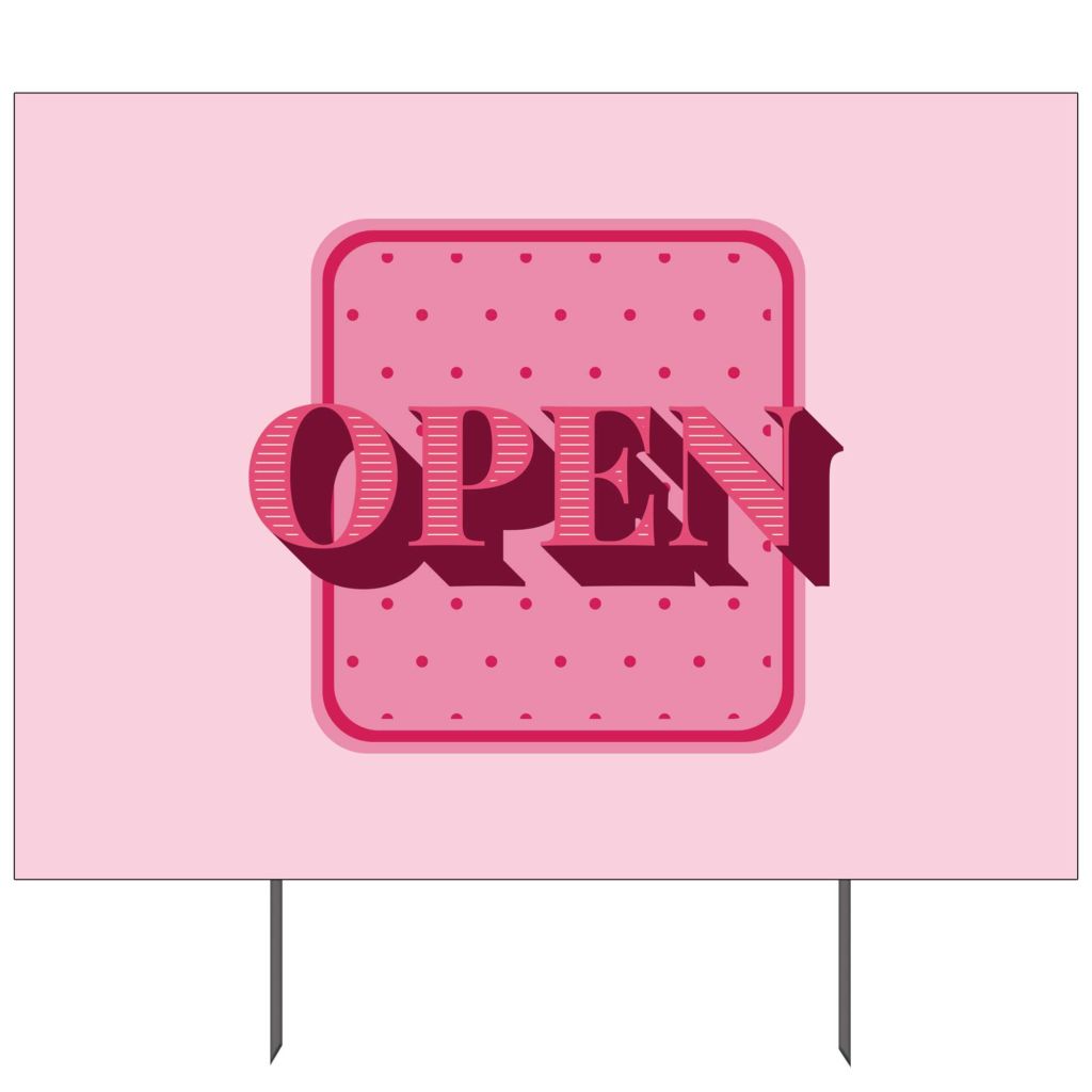 Open Yard Sign