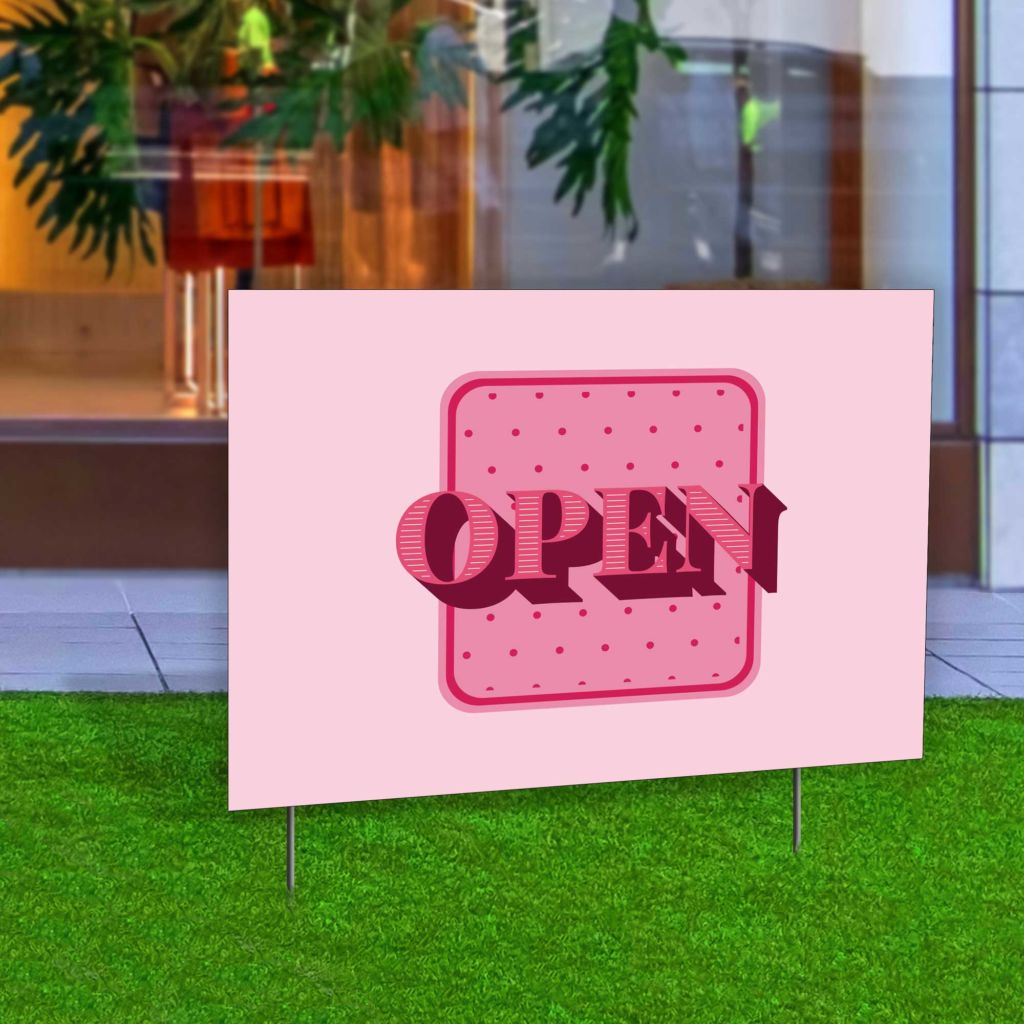 Open Yard Sign