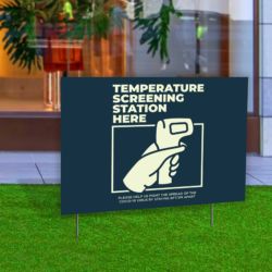 Temperature Screening Yard Sign