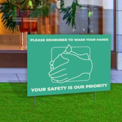 Wash Your Hands Yard Sign