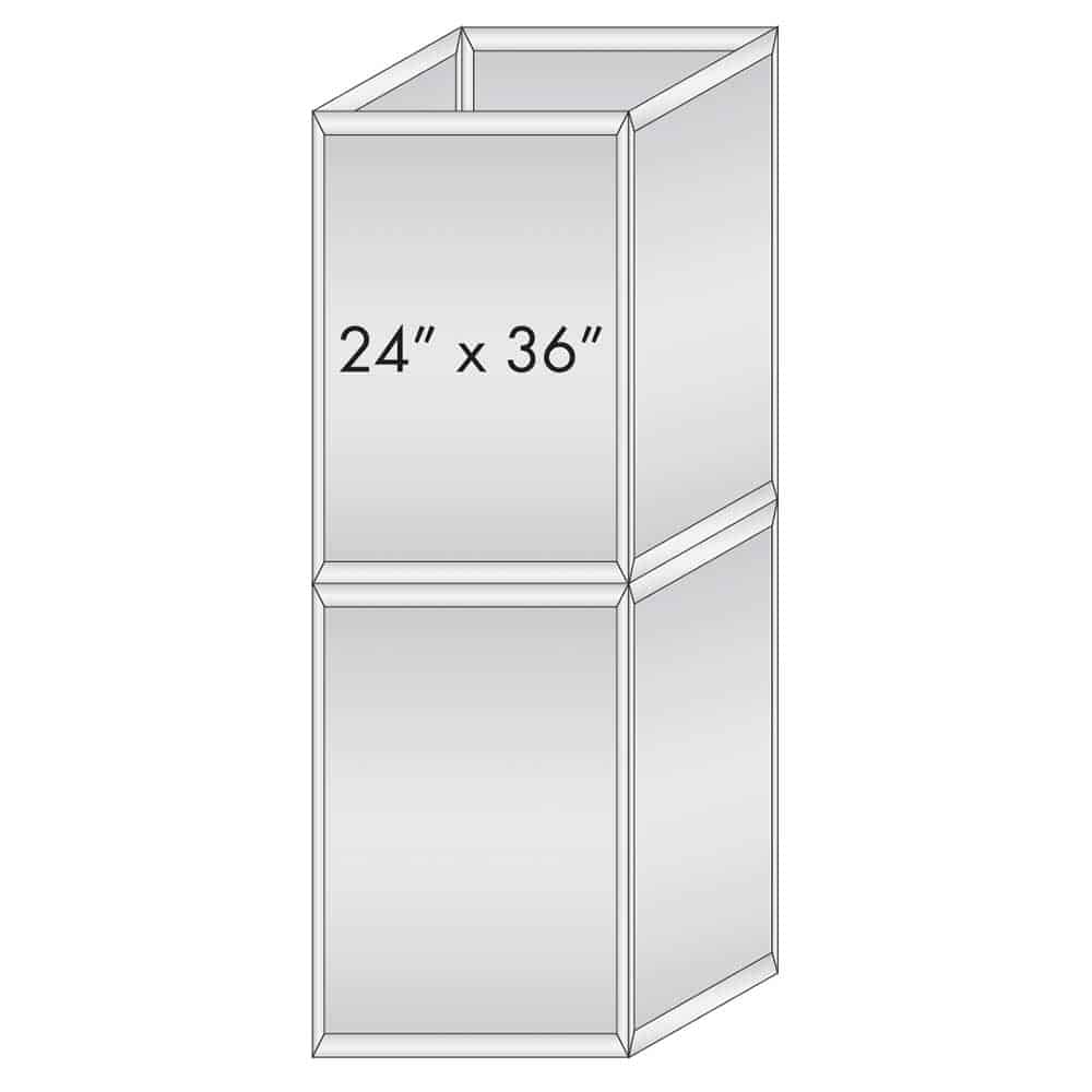 24x36 2-panel cube sign