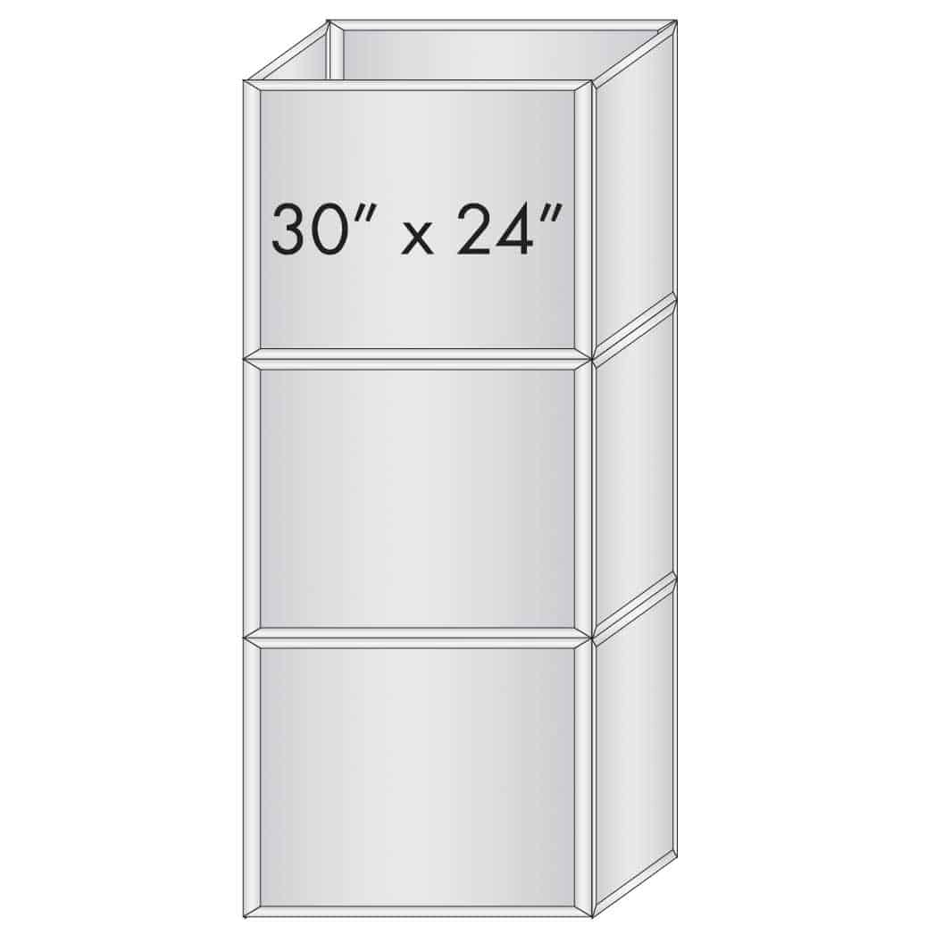 30x24 3-panel cube sign