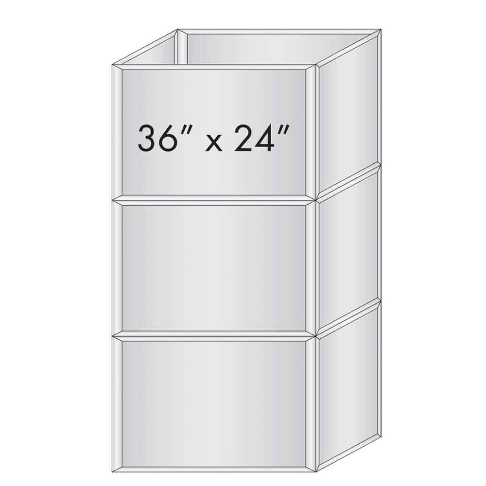 36x24 3-panel cube sign