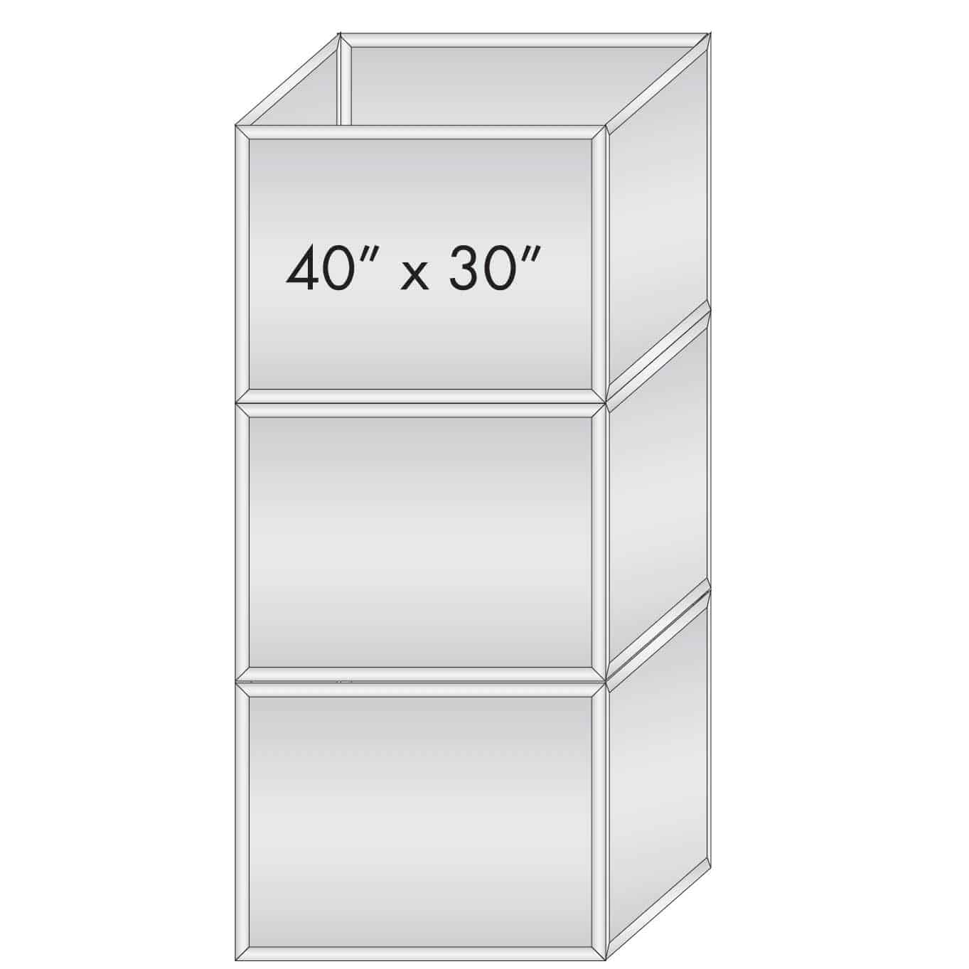 40x30 3-panel cube sign