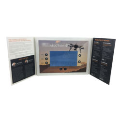 Middle Folded Soft Cover Video Brochure Book | 7" HD Interactive Promo Kit