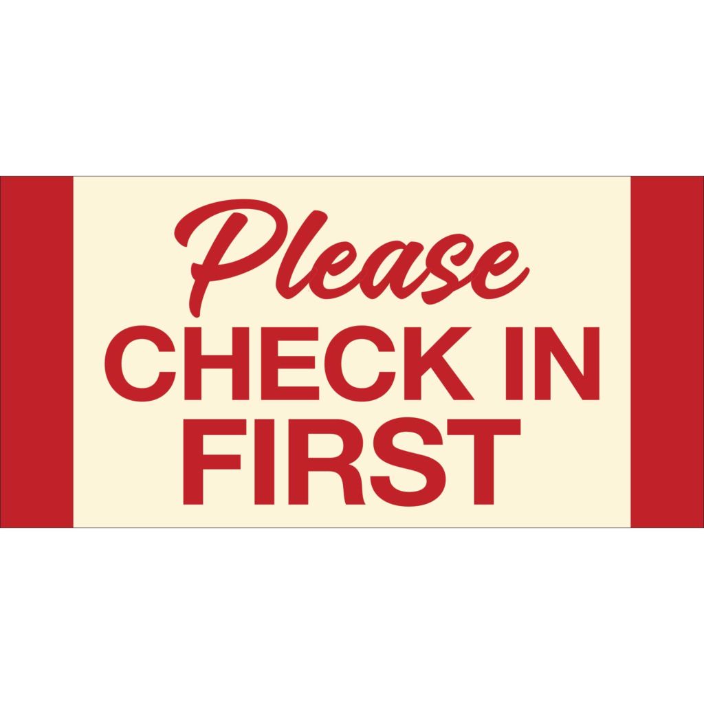 Please Check In First Banner