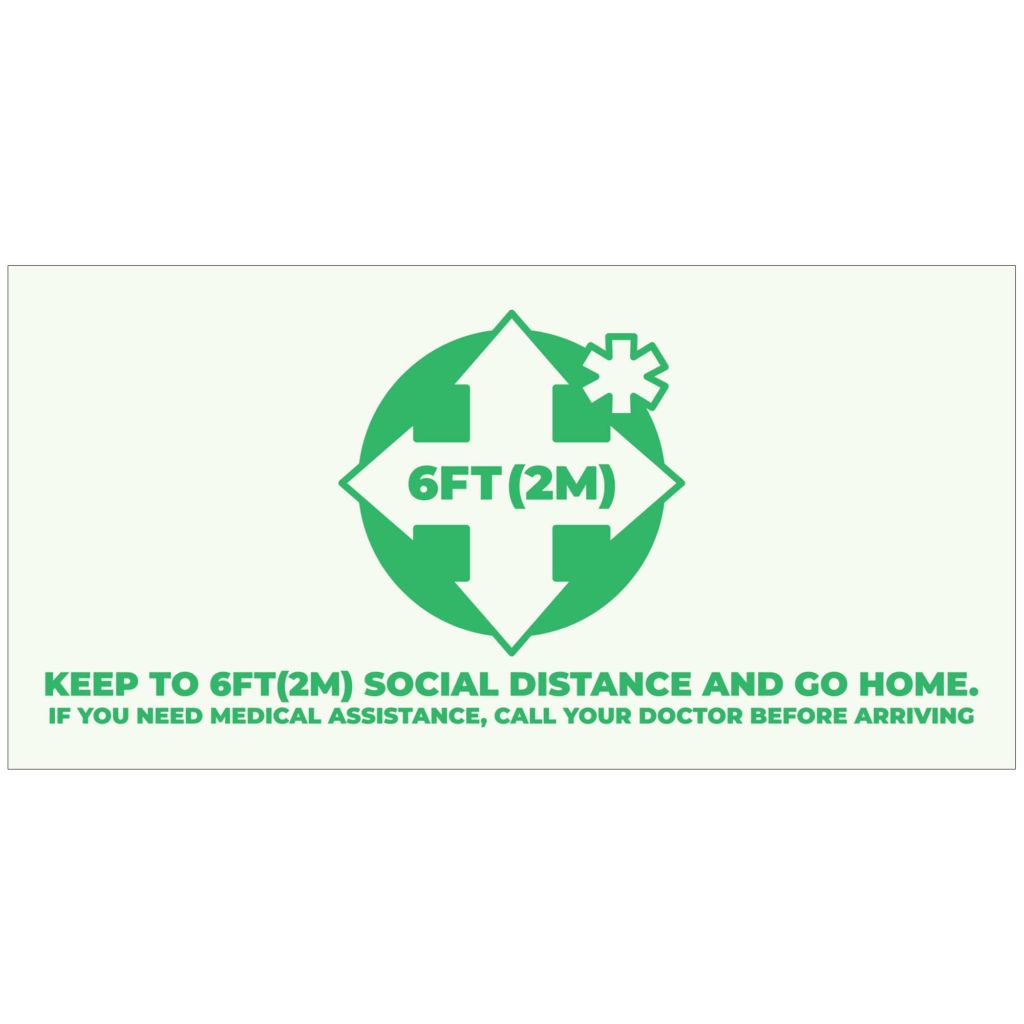 Keep To 6FT(2M) Banner