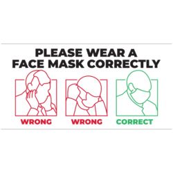 Please Wear A Face Mask Correctly Banner