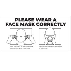Please Wear A Face Mask Correctly Banner