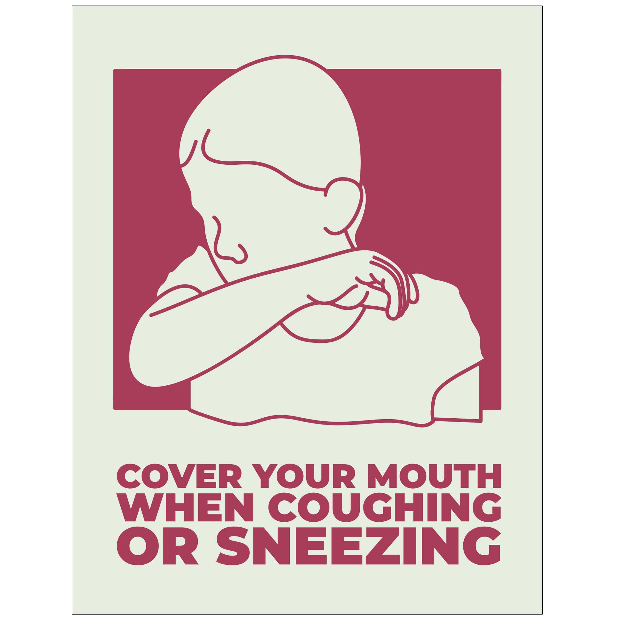 Cover Your Mouth When Coughing Or Sneezing Poster Plum Grove   8.5x11 COVER YOUR MOUTH 2 Paid 1 