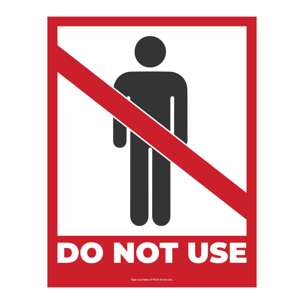 Do Not Use Men's Room | Free Bathroom Sign