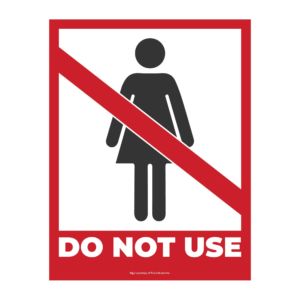 DO NOT USE Women's Room | Free Bathroom Sign