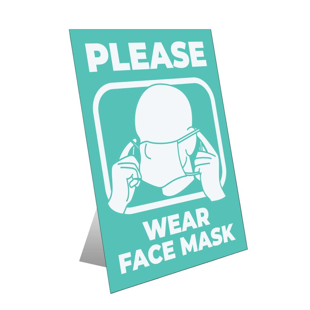 Please Wear Face Mask Table Top Sign