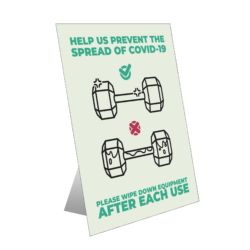 Help Us Prevent The Spread Of COVID-19 Tabletop Sign