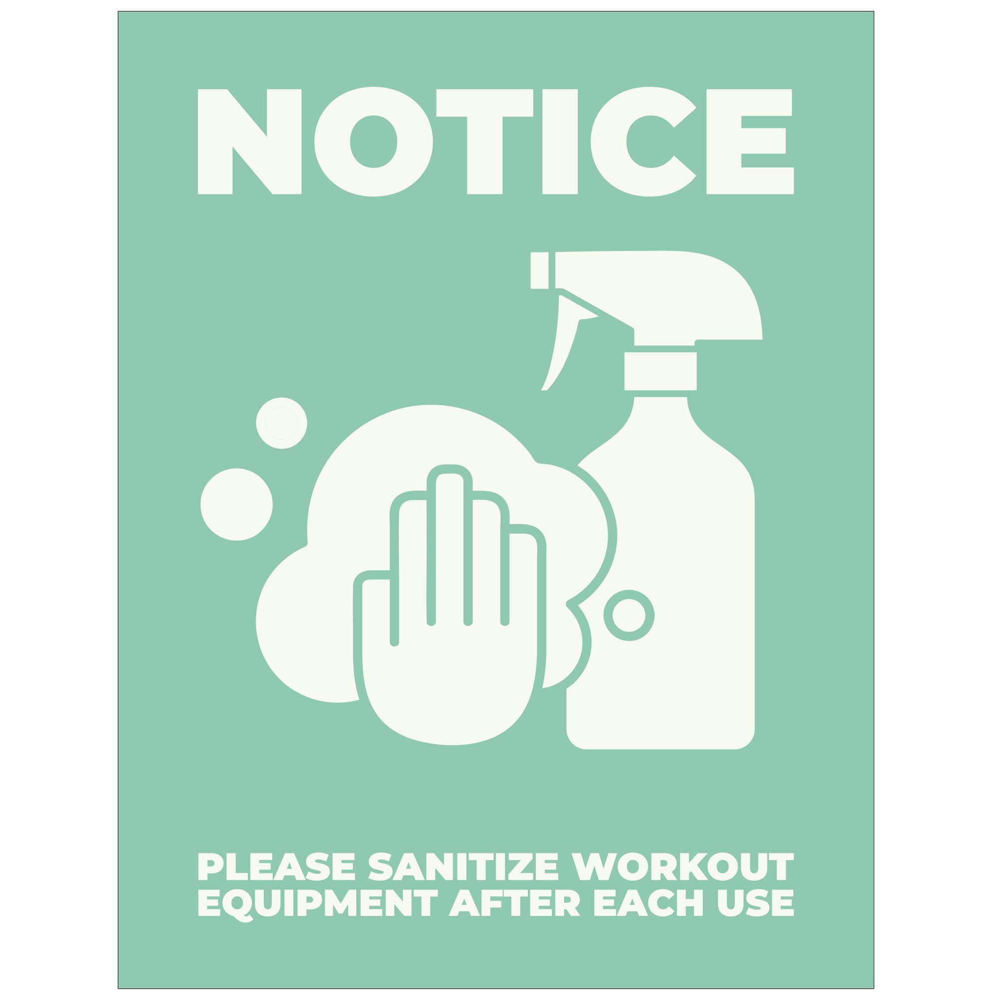 2 Pack 12x18 Please Wipe Down Equipment After Each Use Print Gym Picture Business Large Sign 
