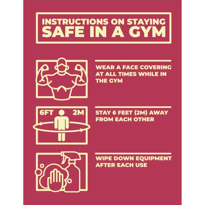 “Instructions On Staying Safe In A Gym" Poster Plum Grove