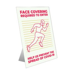 Face Covering Required To Enter Tabletop Sign