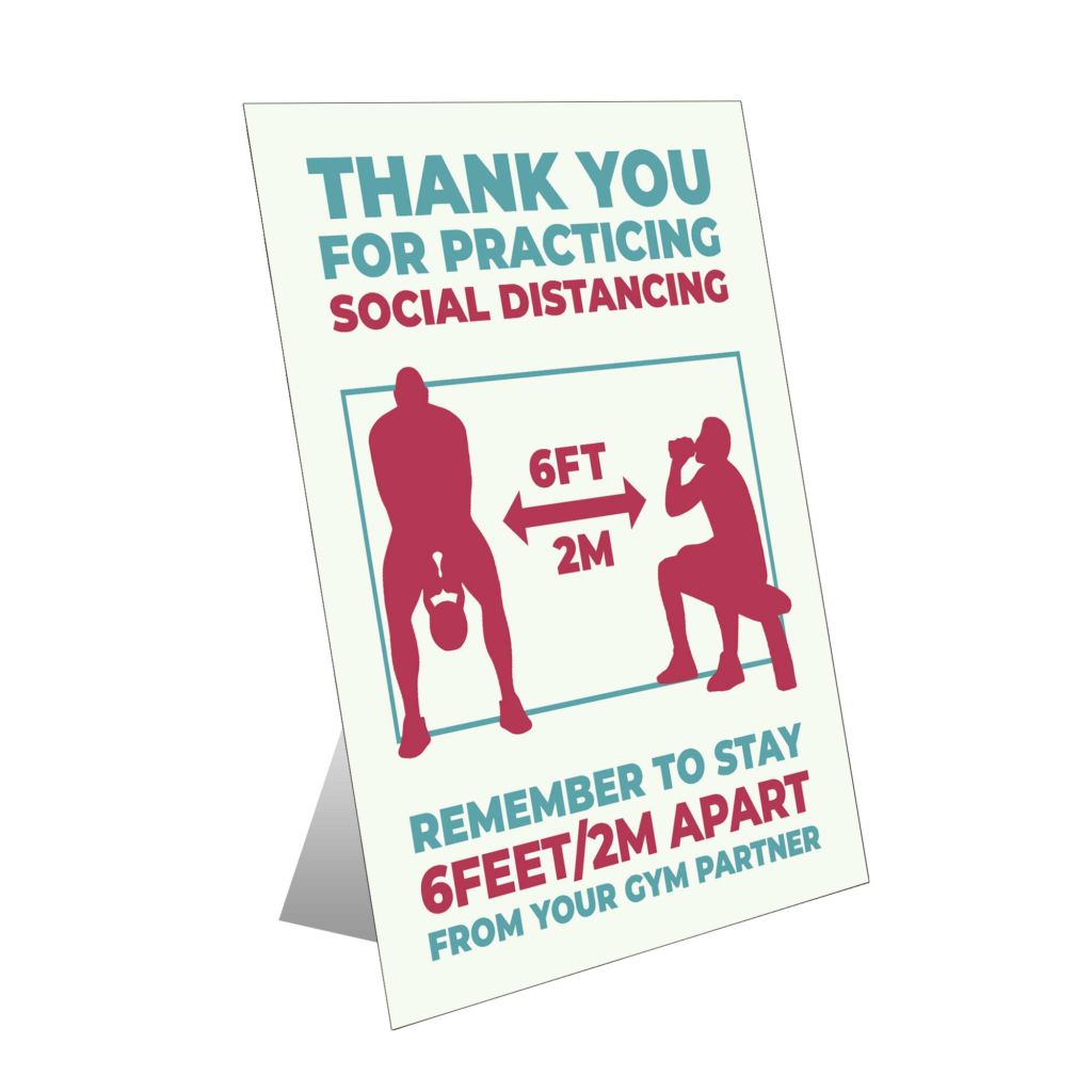 Thank You For Practicing Social Distancing Tabletop Sign