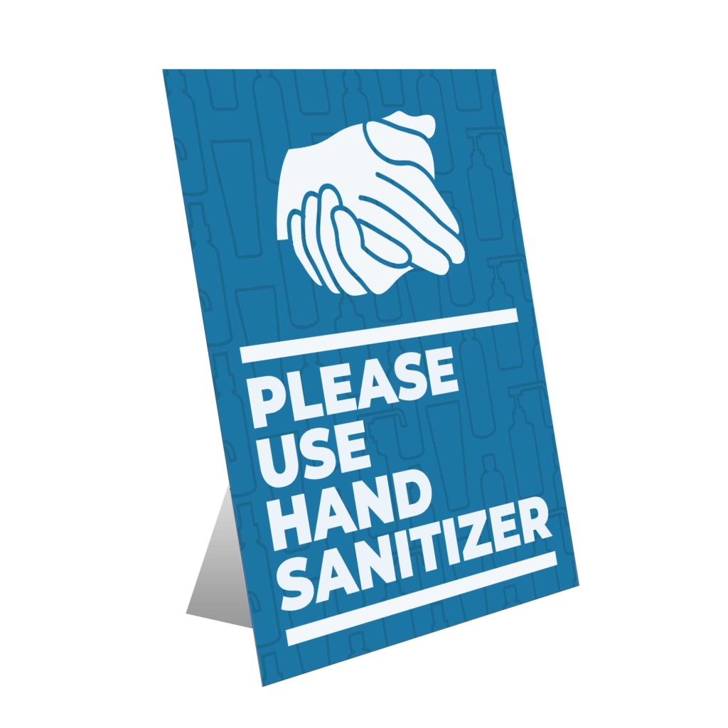 Please Use Hand Sanitizer Tabletop Sign