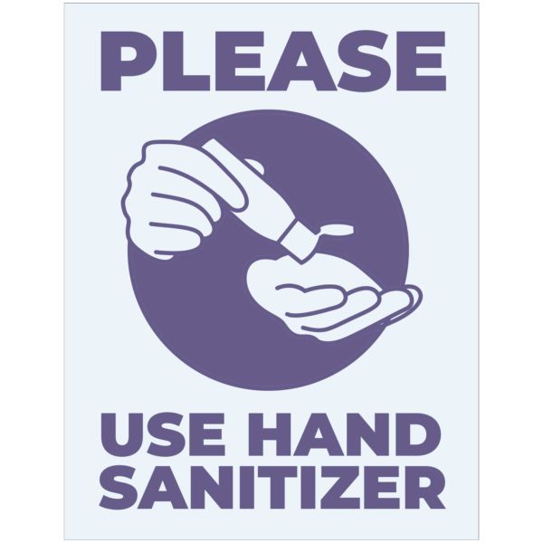 please use hand sanitizer poster plum grove