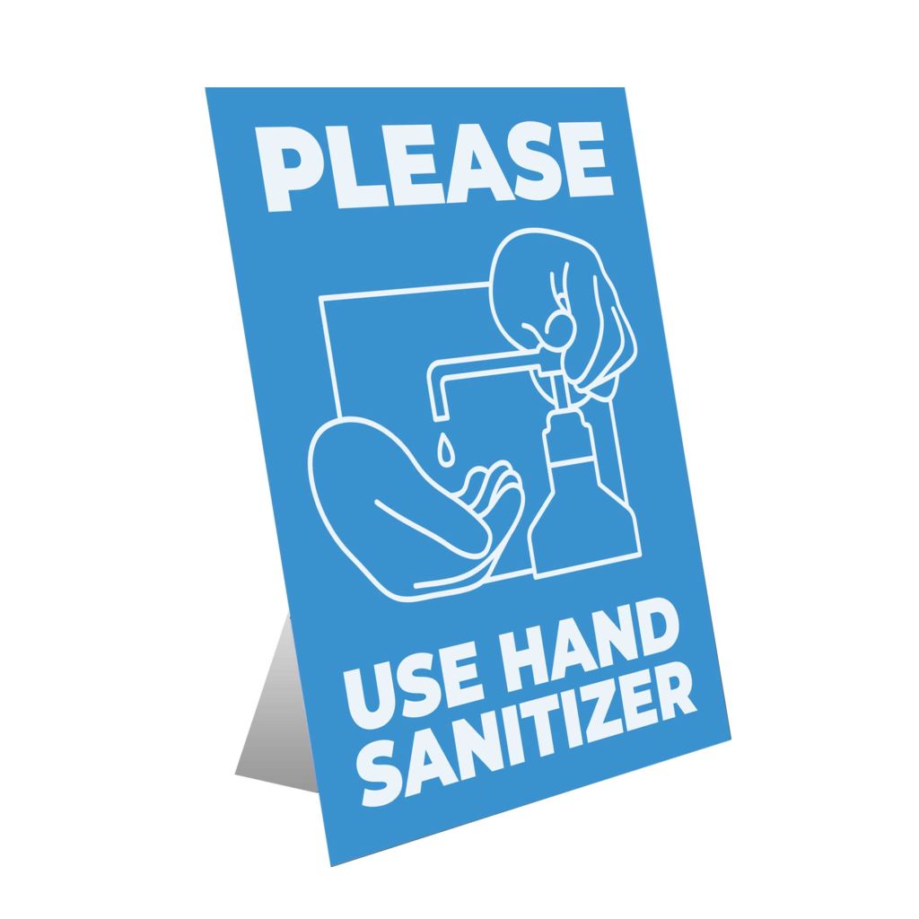 Please Use Hand Sanitizer Tabletop Sign