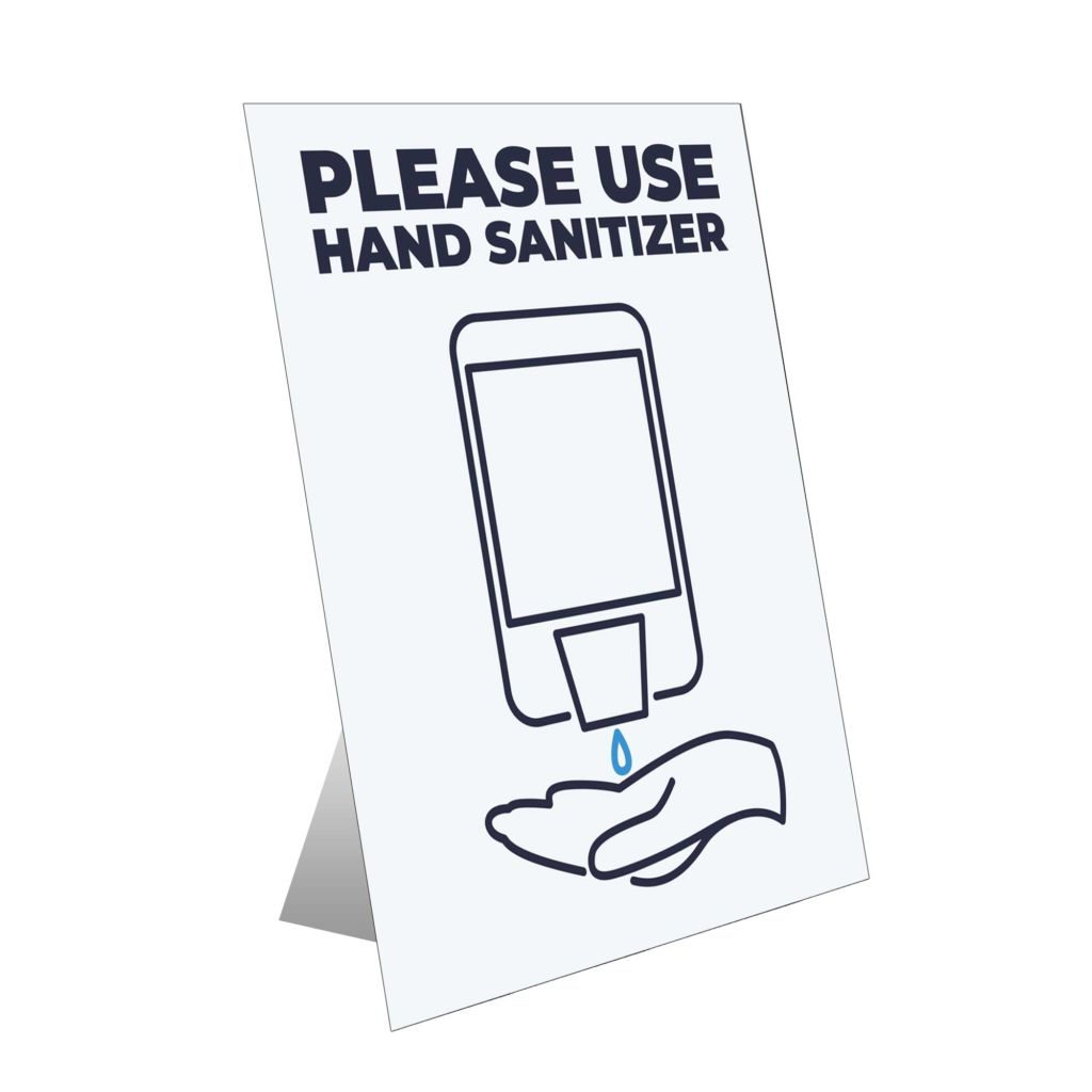 Please Use Hand Sanitizer Tabletop Sign