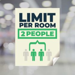 Limit Per Room 2 People Window Decal
