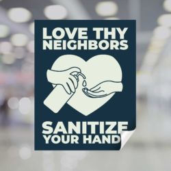 Sanitize Your Hands Window Decal