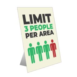 Limit 3 People Table Top Sign