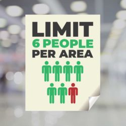 Limit 6 People Yard Sign