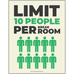 10 people per breakroom sign