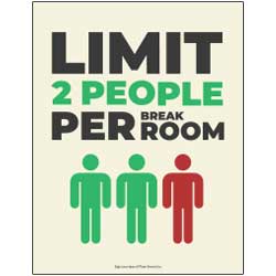 Limit 2 Per Breakroom Sign