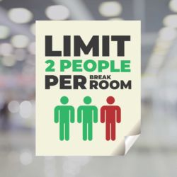 Limit 2 People Yard Sign