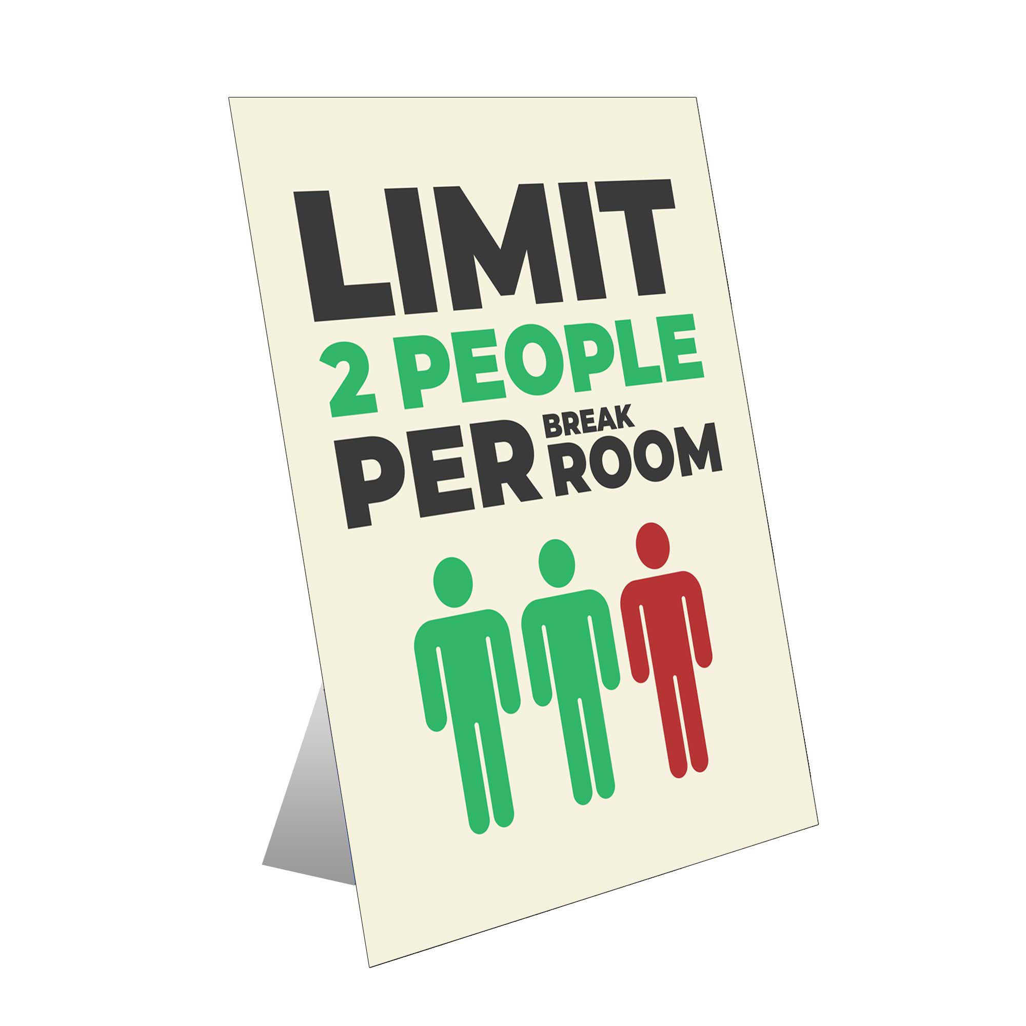 Limit 2 People Table Top Sign