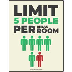 Limit 5 Per Breakroom Sign