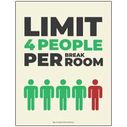 Limit 4 Per Breakroom Sign