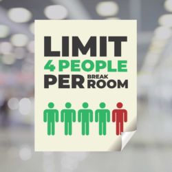Limit 4 People Yard Sign