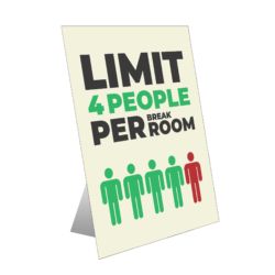 Limit 4 People Table Top Sign