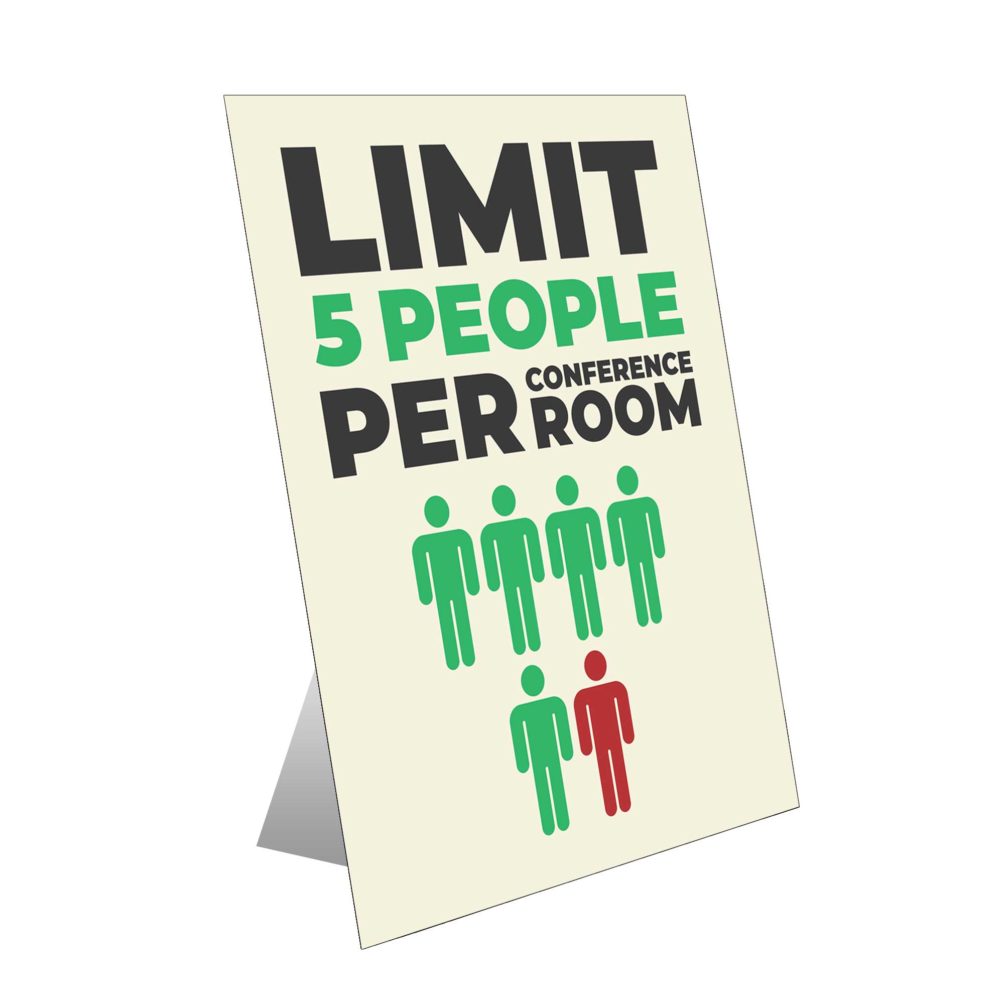 Limit 5 People Table Top Sign