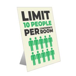 Limit 10 People Table Top Sign