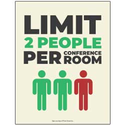 Limit 2 Per Conference Room Sign