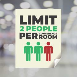 Limit 2 People Yard Sign