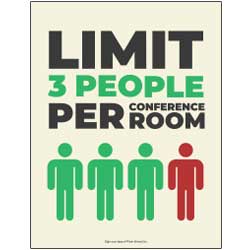 Limit 3 Per Conference Room Sign