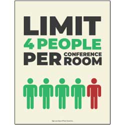 Limit 4 Per Conference Room Sign
