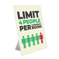 Limit 4 People Table Top Sign