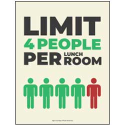 Limit 4 Per Lunch Room Sign