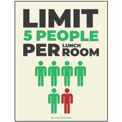 Limit 5 Per Lunch Room Sign