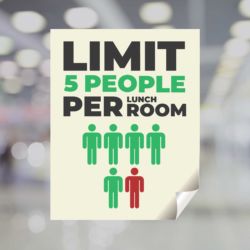 Limit 5 People Yard Sign